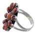 Red Oyster Shell Sterling Silver Ring Size 6-3/4 EX43863